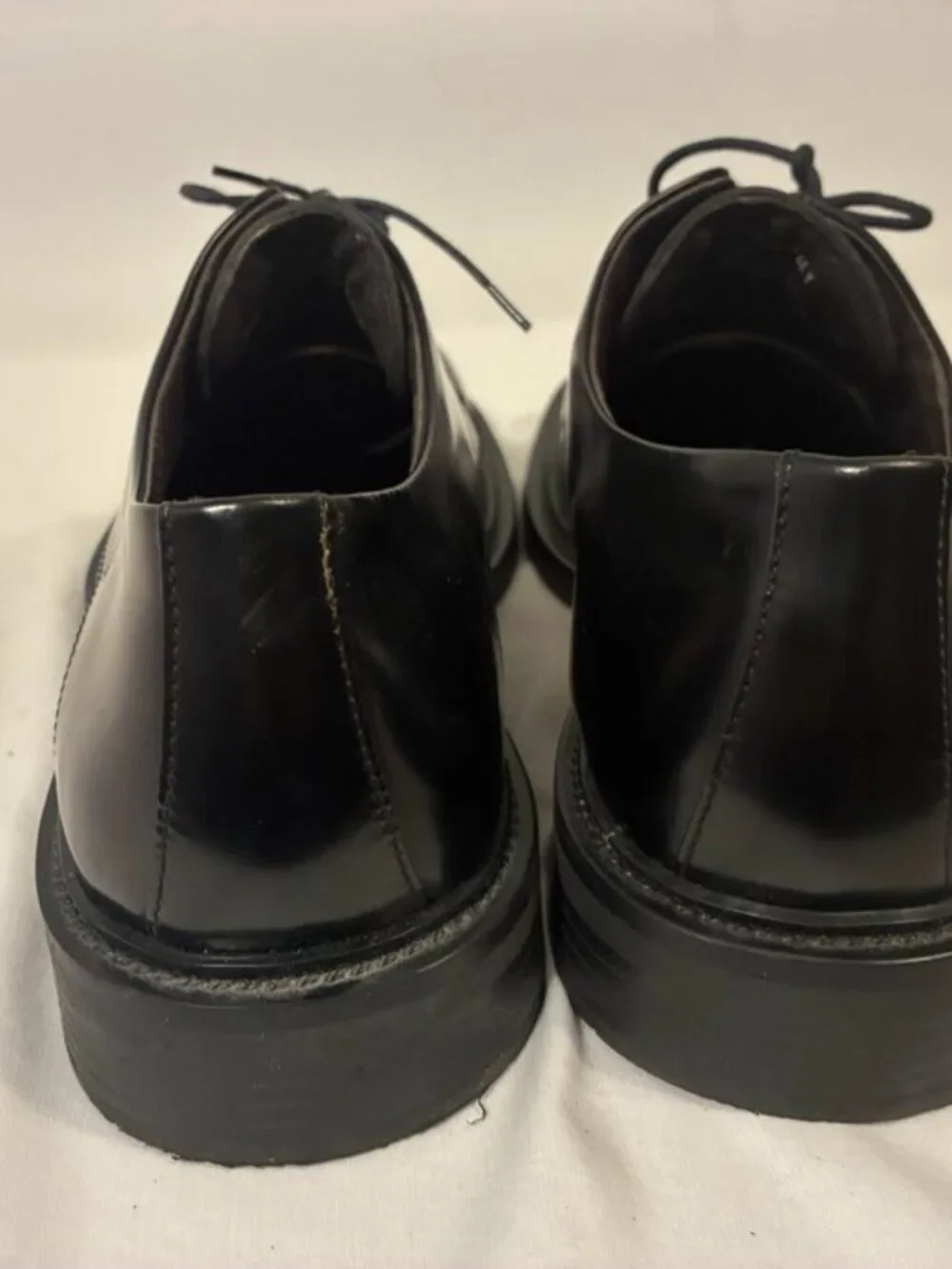 G.H. Bass Cristallo Black Leather Oxford Dress Shoes Made in Italy Mens 11.5 M